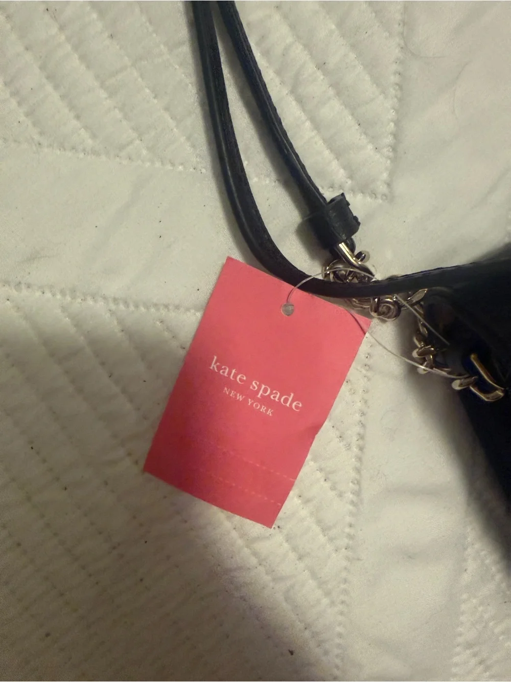 kate spade black crossbody with gold-tone clasp